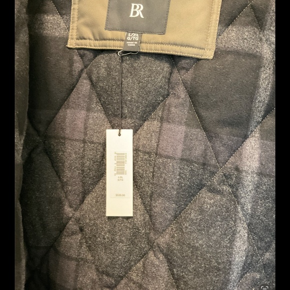Banana Republic Men’s Oversized Quilted Carcoat - L/XL. Light olive green - Picture 7 of 9
